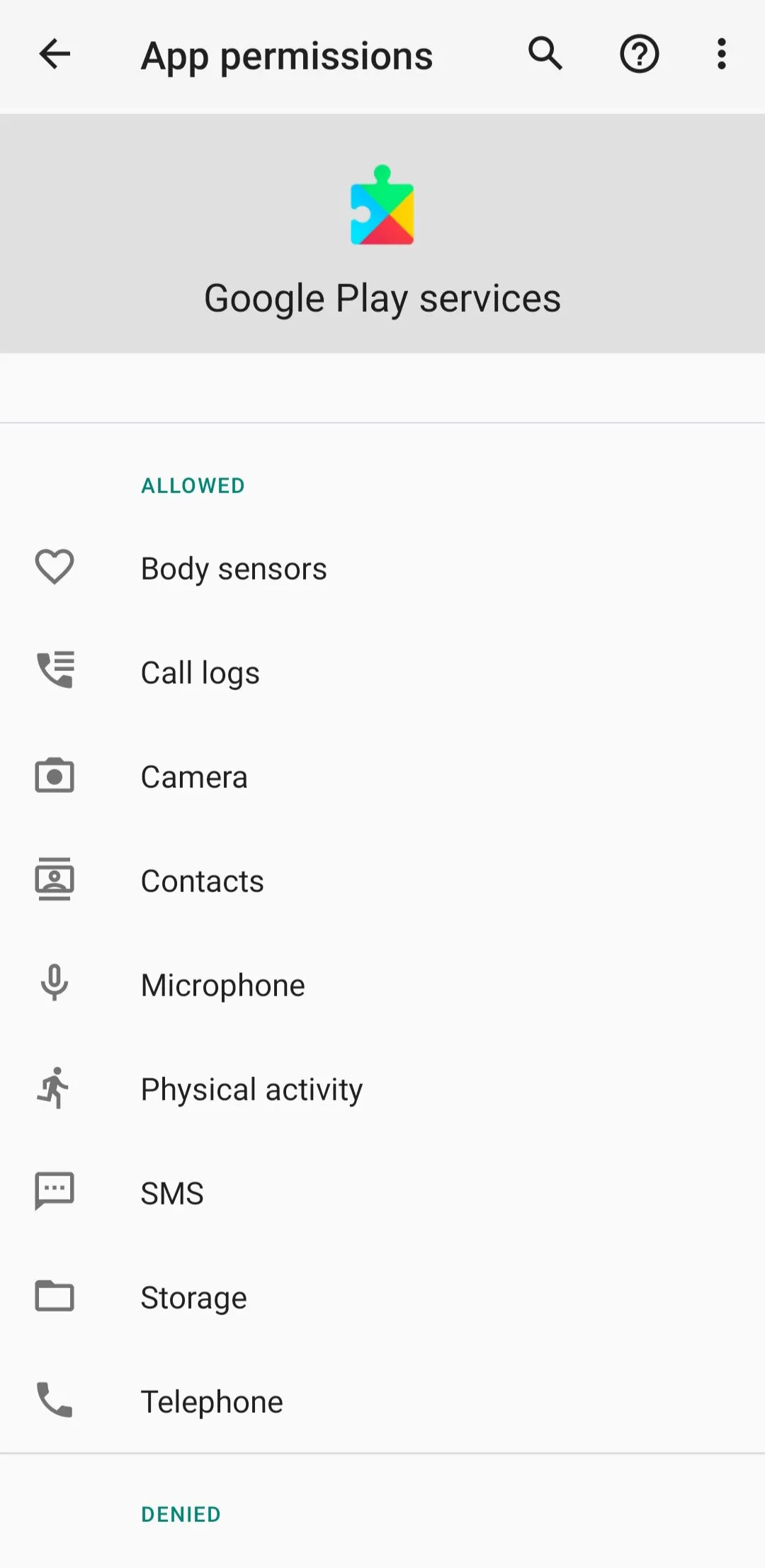Google Play services screenshot 2