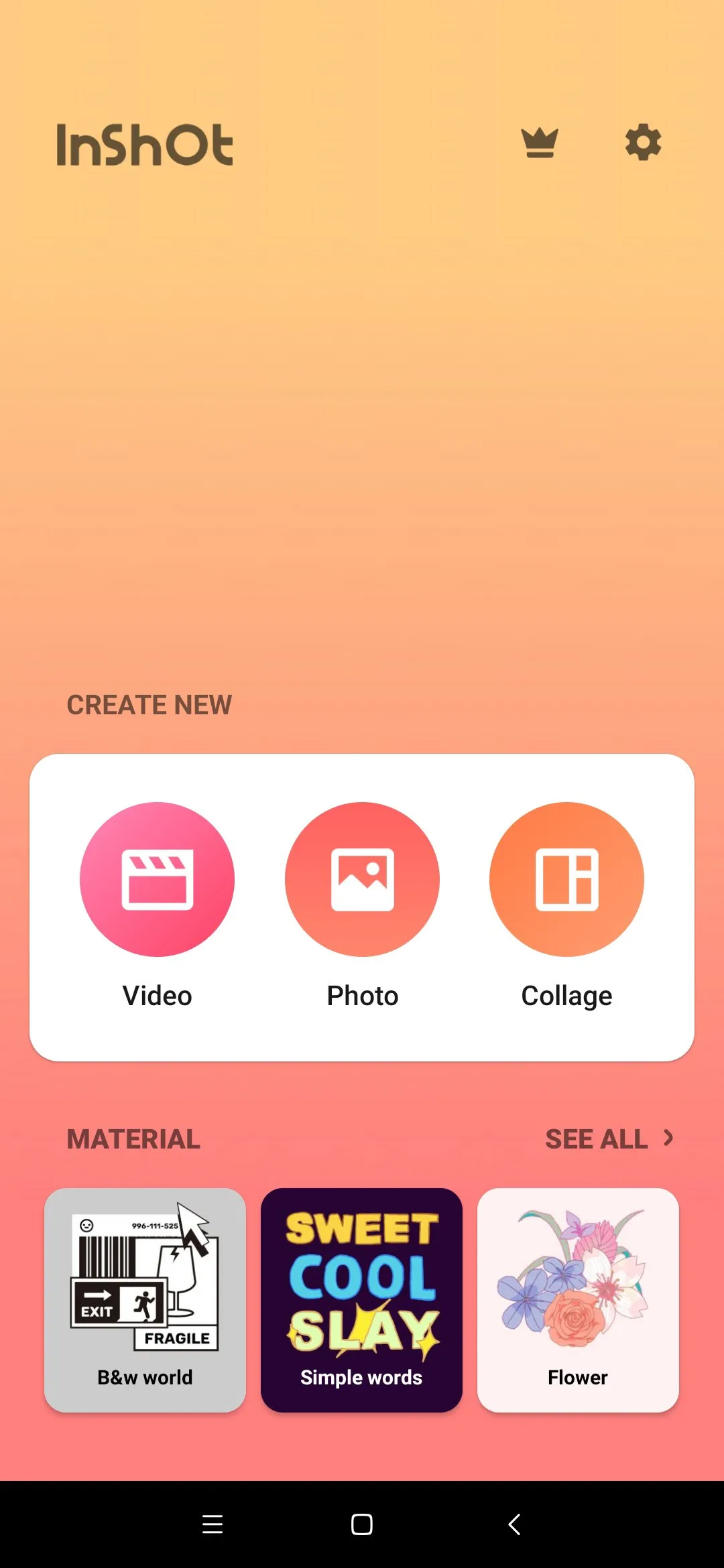 InShot Editor screenshot 1